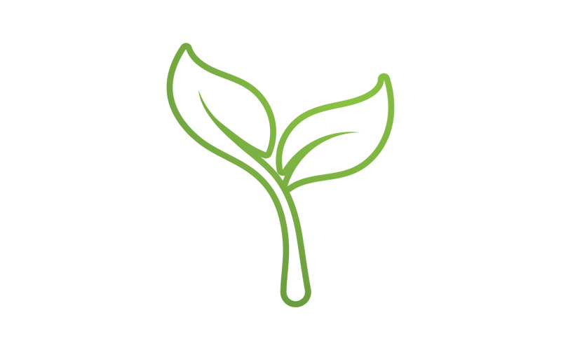 Green eco leaf nature logo template v2 Logo Template