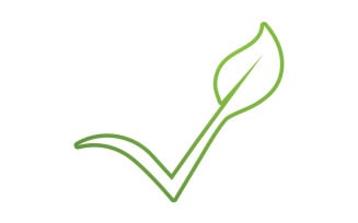 Green eco leaf nature logo template v3