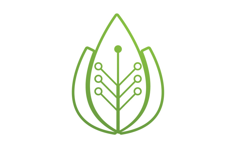 Green eco leaf nature logo template v4 Logo Template