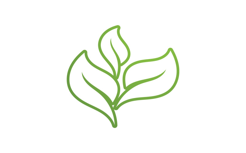 Green eco leaf nature logo template v6 Logo Template
