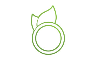 Green eco leaf nature logo template v7
