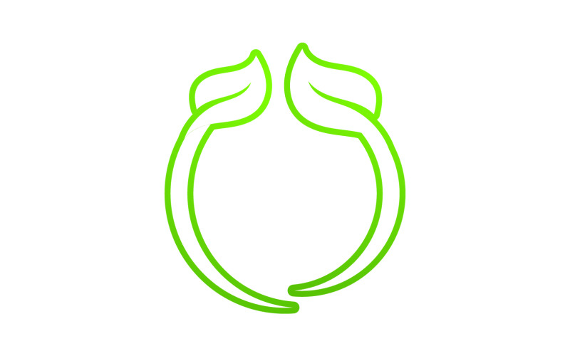 Leaf eco green tree logo nature template design v10 Logo Template