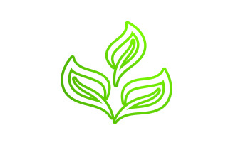 Leaf eco green tree logo nature template design v11