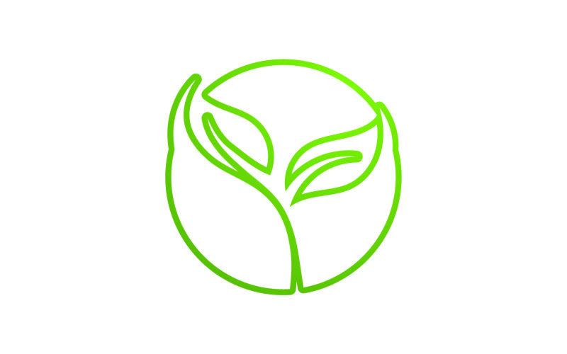 Leaf eco green tree logo nature template design v14 Logo Template