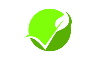 Leaf eco green tree logo nature template design v30