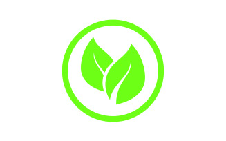 Leaf eco green tree logo nature template design v34