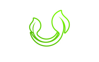 Leaf eco green tree logo nature template design v4