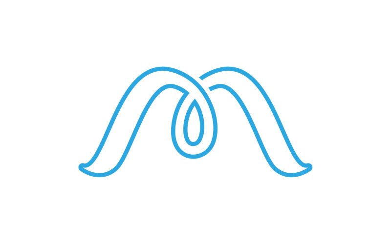 M initial business name logo v1 Logo Template