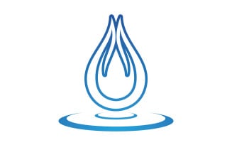 Waterdrop liquid nature logo template design v1
