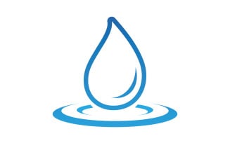 Waterdrop liquid nature logo template design v2