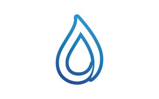 Waterdrop liquid nature logo template design v3