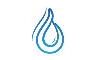 Waterdrop liquid nature logo template design v4