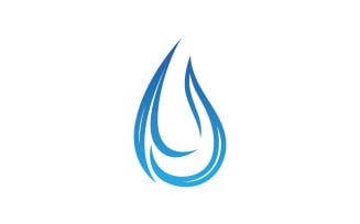 Waterdrop liquid nature logo template design v5