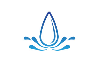 Waterdrop liquid nature logo template design v6