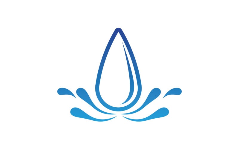 Waterdrop liquid nature logo template design v6 Logo Template