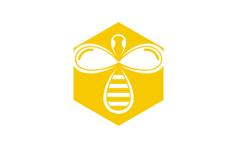 Bee honeycomb animal logo design template vector v10 Logo Template