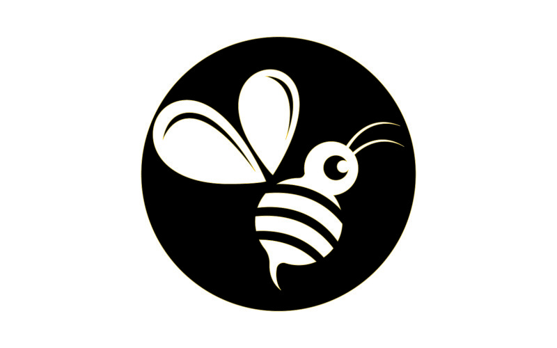 Bee honeycomb animal logo design template vector v15 Logo Template
