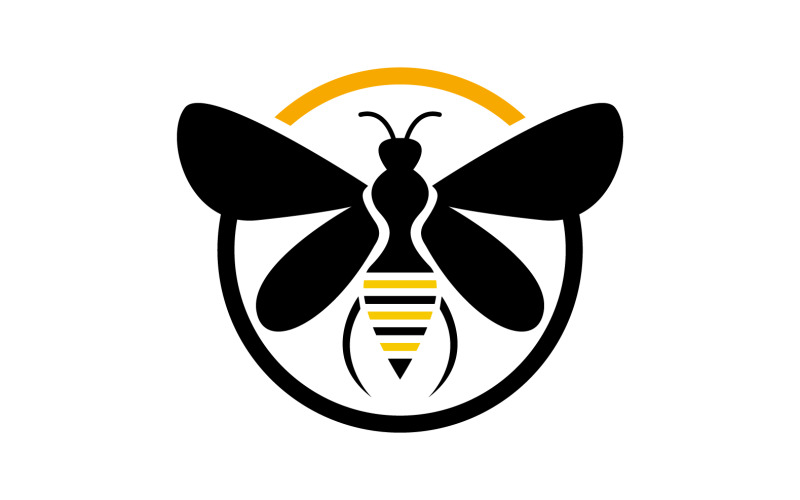 Bee honeycomb animal logo design template vector v18 Logo Template