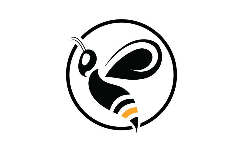 Bee honeycomb animal logo design template vector v20 Logo Template