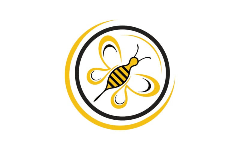 Bee honeycomb animal logo design template vector v21 Logo Template