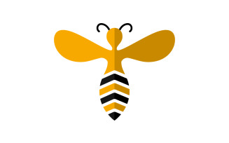 Bee honeycomb animal logo design template vector v5