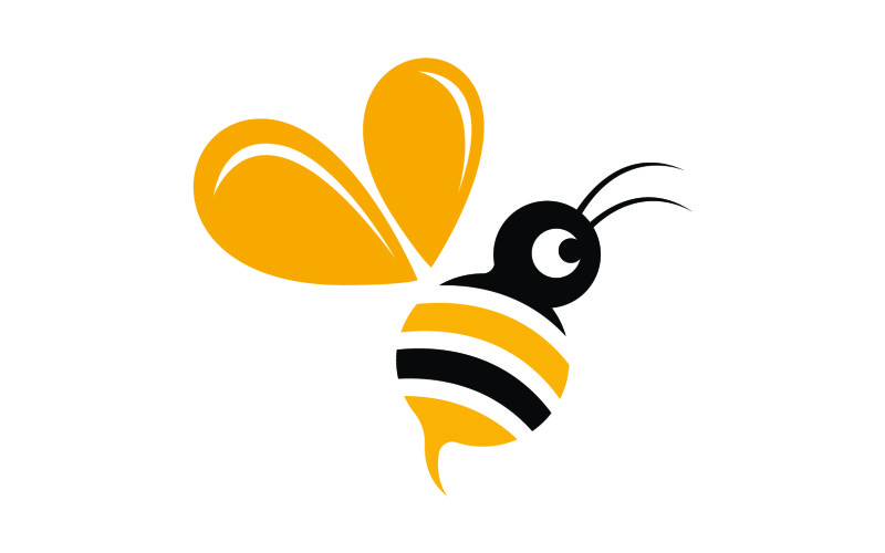 Bee honeycomb animal logo design template vector v6 Logo Template