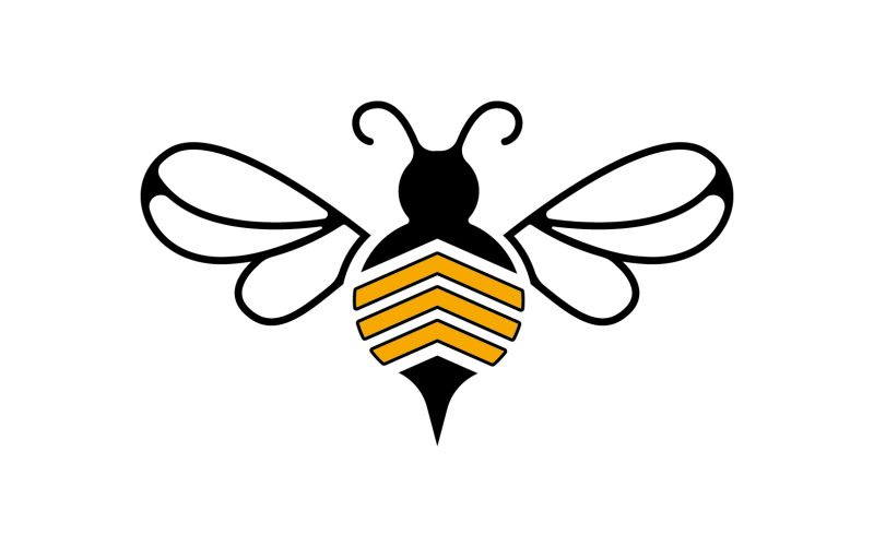 Bee honeycomb animal logo design template vector v8 Logo Template