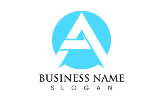 Business A letter initial logo design vector v10