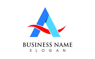 Business A letter initial logo design vector v16