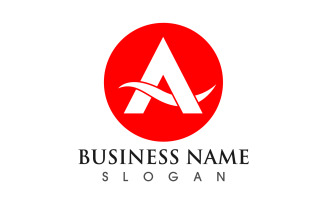 Business A letter initial logo design vector v2