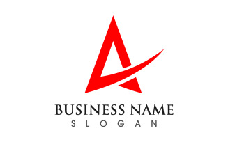 Business A letter initial logo design vector v3