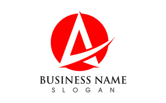 Business A letter initial logo design vector v4