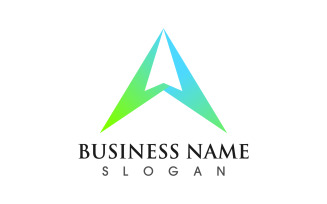 Business A letter initial logo design vector v6