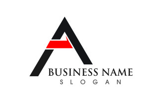 Business A letter initial logo design vector v9