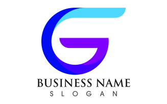 G letter initial business logo template vector v20