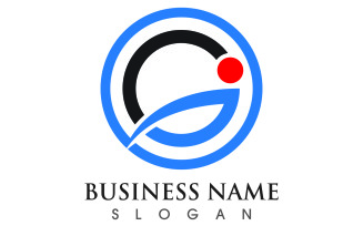 G letter initial business logo template vector v21