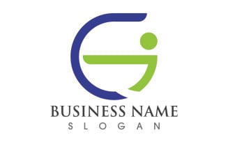 G letter initial business logo template vector v25