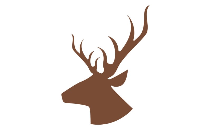 Deer horn head logo template design v11 Logo Template