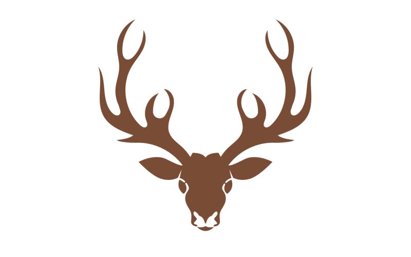 Deer horn head logo template design v16 Logo Template