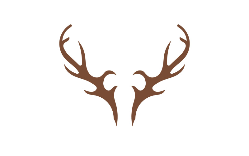 Deer horn head logo template design v18 Logo Template