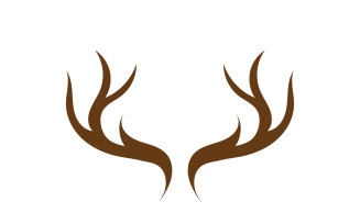 Deer horn head logo template design v1