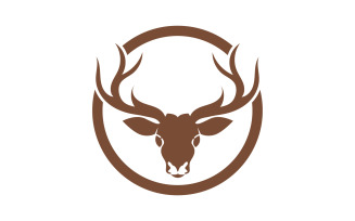 Deer horn head logo template design v20