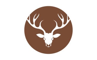 Deer horn head logo template design v21