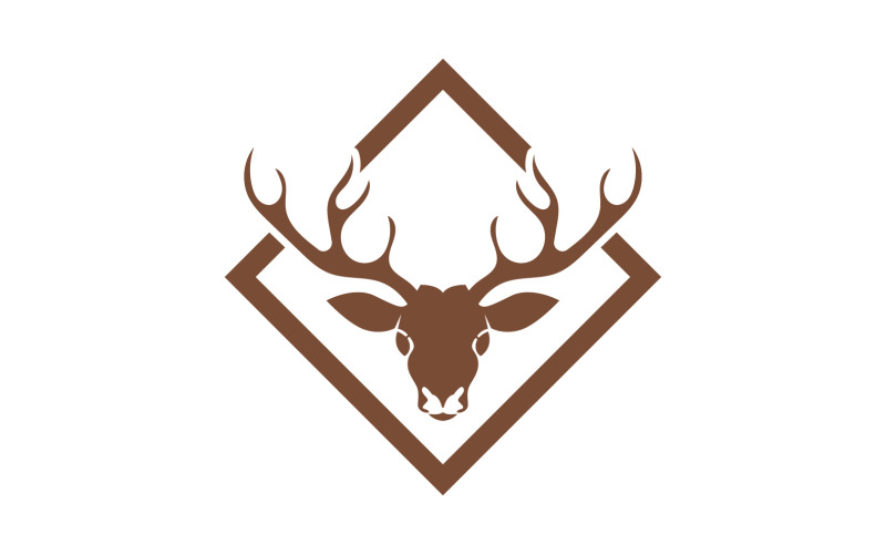 Deer horn head logo template design v22 Logo Template