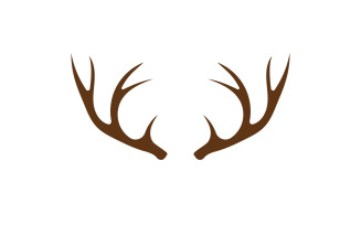 Deer horn head logo template design v2