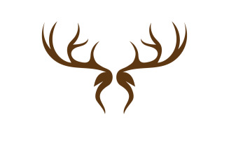Deer horn head logo template design v3
