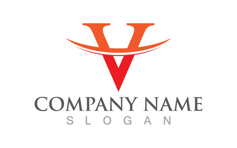 V letter initial logo design template v11 Logo Template