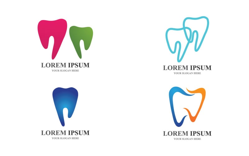 Dentis dental care health treatment logo vector v2 Logo Template