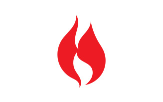 Flame fire burn hot logo icon template design v10