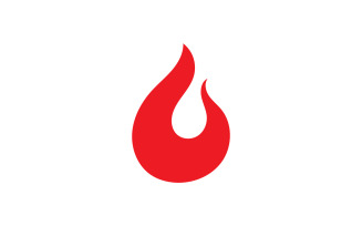 Flame fire burn hot logo icon template design v11